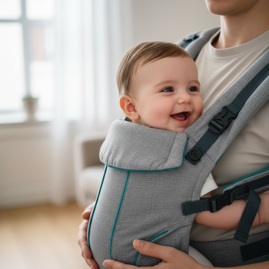 Porte-bébé détail sécurité sangles
