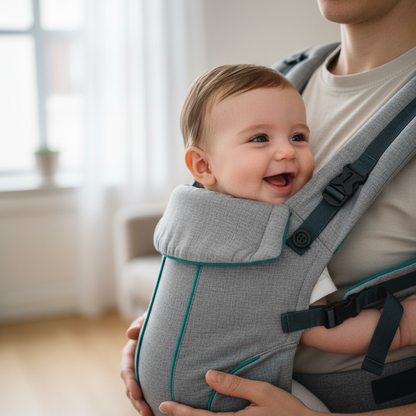 Porte-bébé détail sécurité sangles